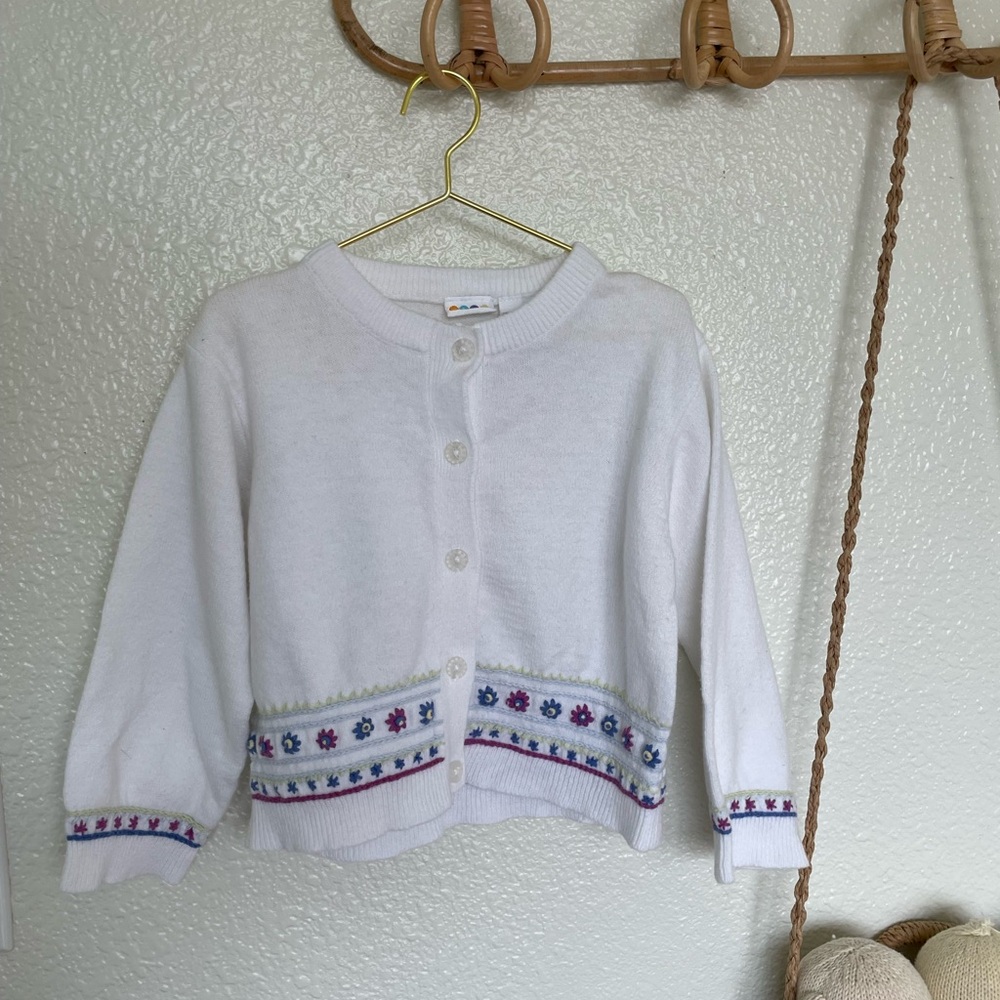 Vintage “g” 18-24M Floral Embroidered Cardigan